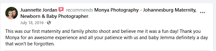 monya photography client reveiw