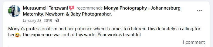 monya photography client reveiw