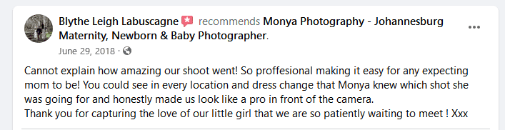 monya photography client reveiw