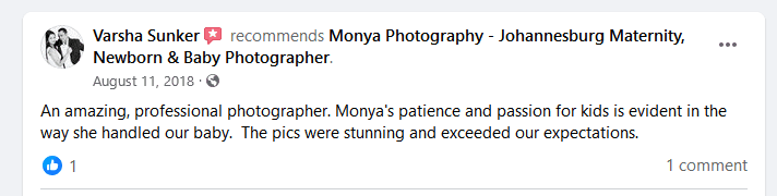 monya photography client reveiw