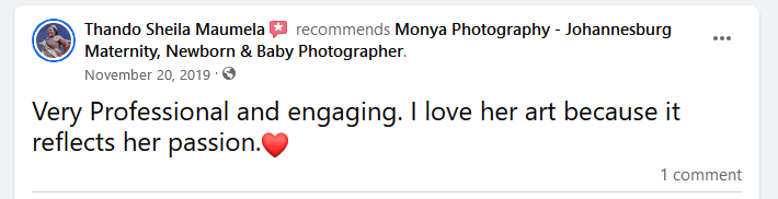 monya photography client reveiw