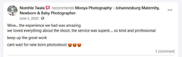monya photography client reveiw