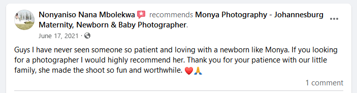 monya photography client reveiw