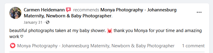 monya photography client reveiw
