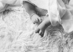 black and white baby photo