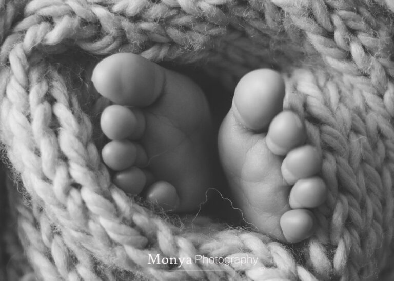 black and white baby photo